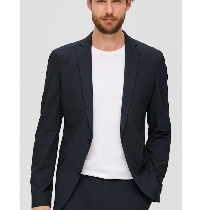 Мъжко елегантно яке с кройка Regular Fit - Тъмносин sOliver BLACK LABEL