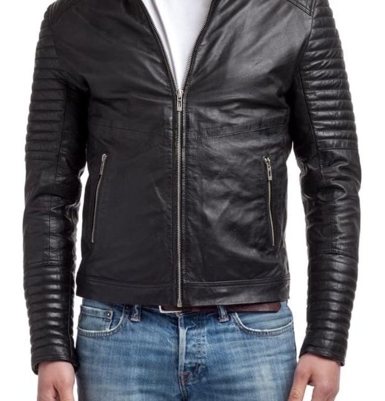 Мъжко кожено яке  Emerino - естествена кожа - черно - Chyston