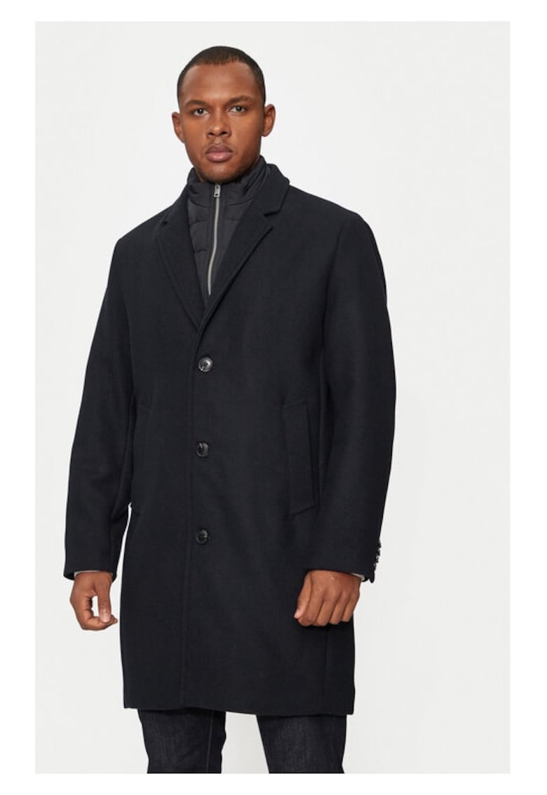 Мъжко палто - 30-303046 - Черно - Полиестер/Вълна LINDBERGH