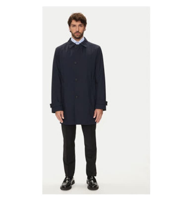 Мъжко палто -  304018619 - Полиестер/Вълна - Син - Син BOSS