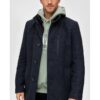 Мъжко палто от смесена вълна - с двойно закопчаване -  Тъмносин sOliver