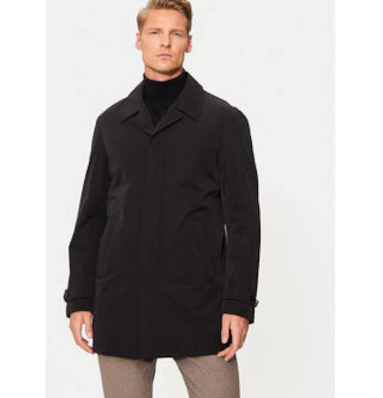 Мъжко преходно палто  черно - полиамид - еластан - Bugatti