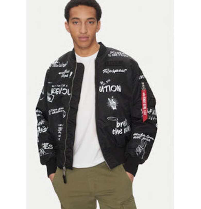 Мъжко яке -  156136 03 - полиамид - черно ALPHA INDUSTRIES