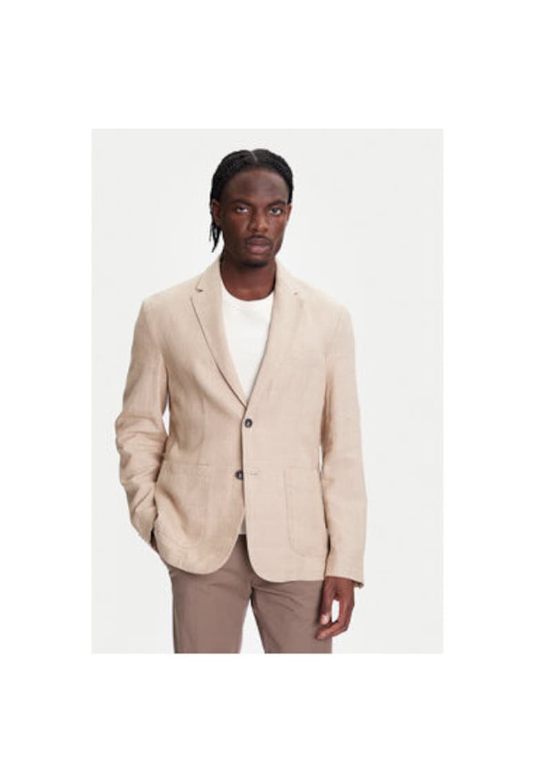 Мъжко яке 23B3UW014 - Лен/Памук - Бежов - Бежов United Colors of Benetton