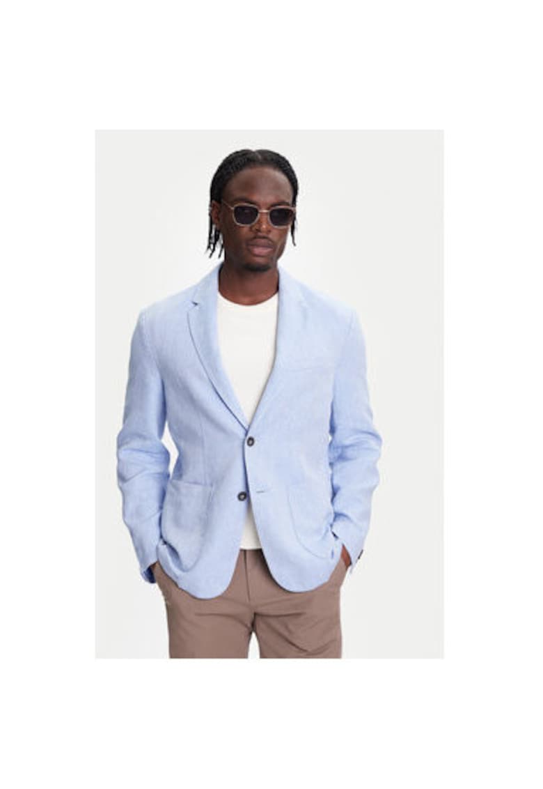 Мъжко яке 23B3UW014 - Лен/Памук - Син United Colors of Benetton