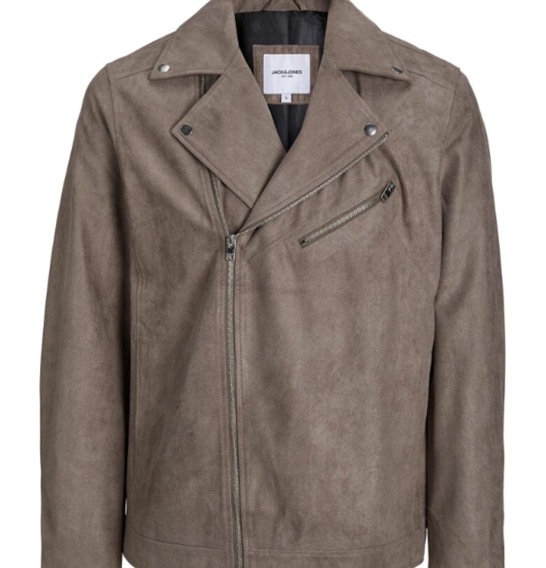 Мъжко яке -  302663248 - Еко кожа - Кафяв Jack  Jones