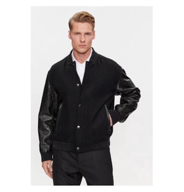 Мъжко яке -  303387976 - Вълна/Полиамид - Черно - Черен BOSS