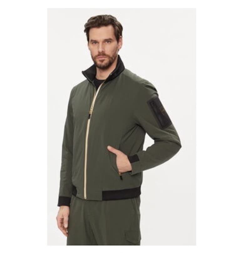 Мъжко яке -  303639488 - Еластомер - Зелено - Зелен BOSS