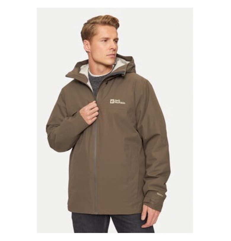 Мъжко яке -  303953492 - Рециклиран полиестер - XL INTL - Кафяв Jack Wolfskin