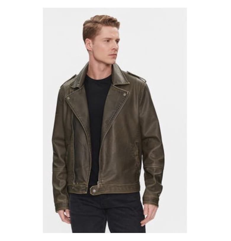 Мъжко яке -  303975524 - Екокожа - Многоцветно - Многоцветен BRAVE SOUL