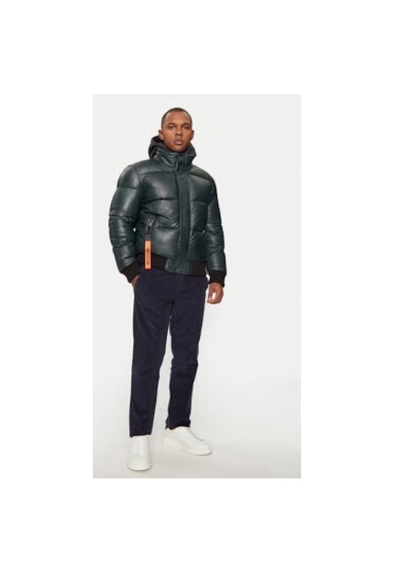 Мъжко яке - 304393082 - Естествена кожа - Зелено Milestone