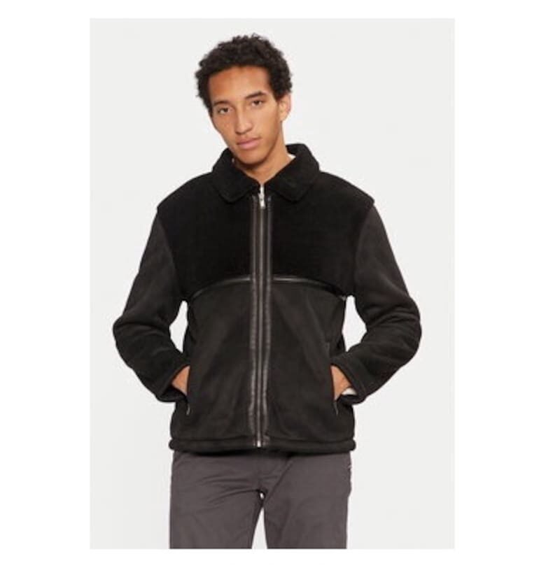 Мъжко яке  304527227 - Екокожа - Черно - Черен BRAVE SOUL