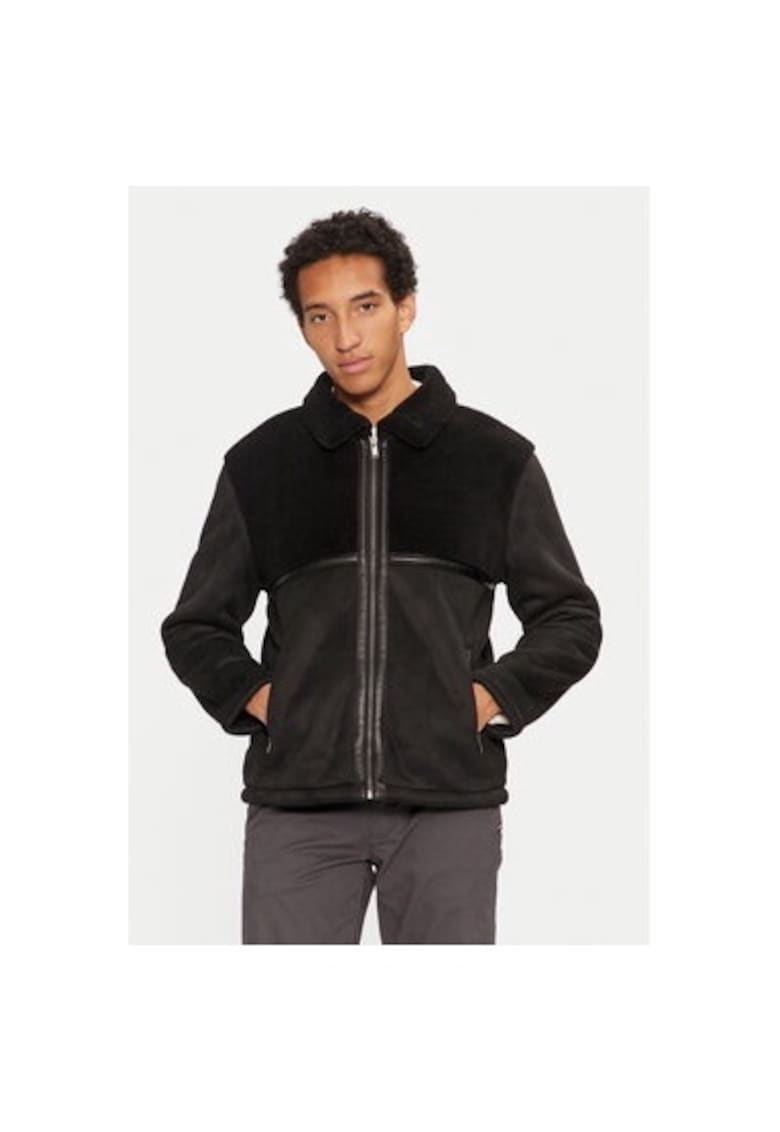 Мъжко яке 304527227 - Екокожа - Черно - Черен BRAVE SOUL