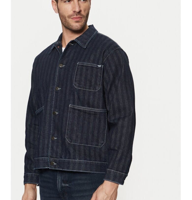 Мъжко яке -  304554223 - Памук - Син - Син Mustang