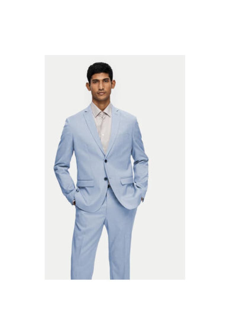 Мъжко яке - 304704772 - Рециклиран полиестер/вискоза - Син - Син Selected Homme