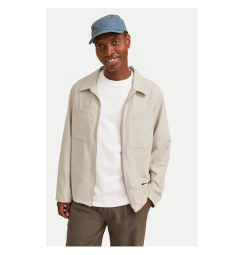 Мъжко яке -  304783593 - Рециклиран полиестер/Полиестер - Бежово Jack and Jones