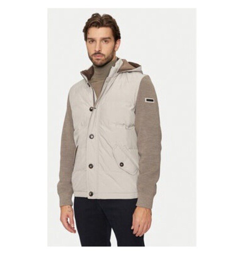 Мъжко яке -  304798498 - Акрил/Вълна - Бежово - Бежов Bugatti