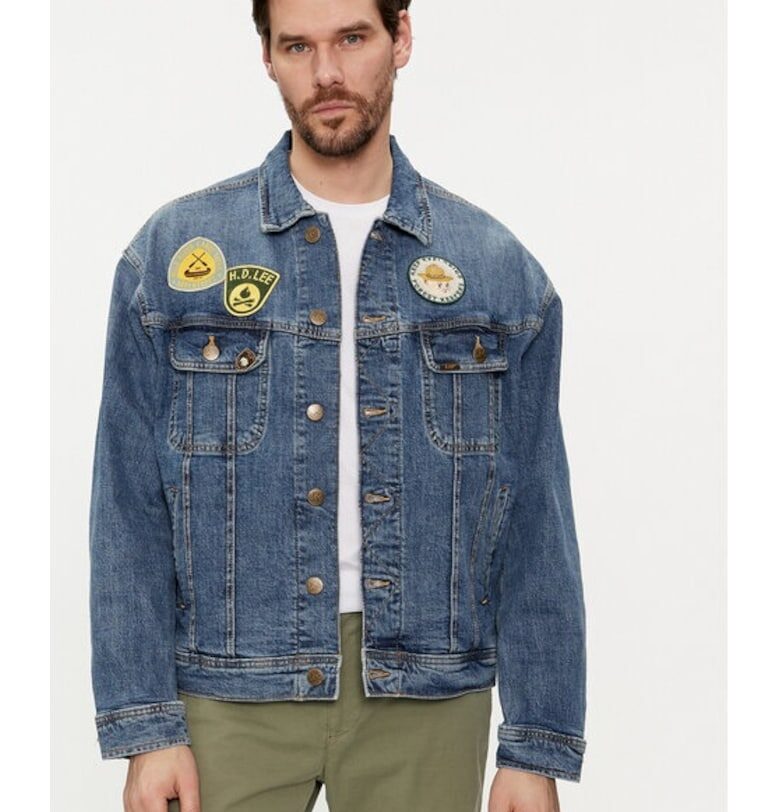 Мъжко яке -  595371 - Синьо - Памук Lee