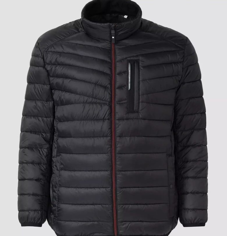 Мъжко яке  Big Sizes - без качулка - с наклонени джобове и стандартна кройка - Черен sOliver