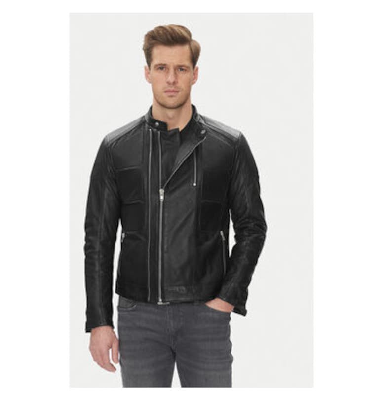 Мъжко яке  COUTURE - Естествена кожа - Черно Serge Pariente