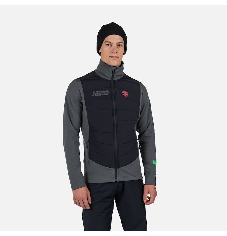 Мъжко яке  New Hero Classique Hybrid - с цип - сиво - Сив Rossignol