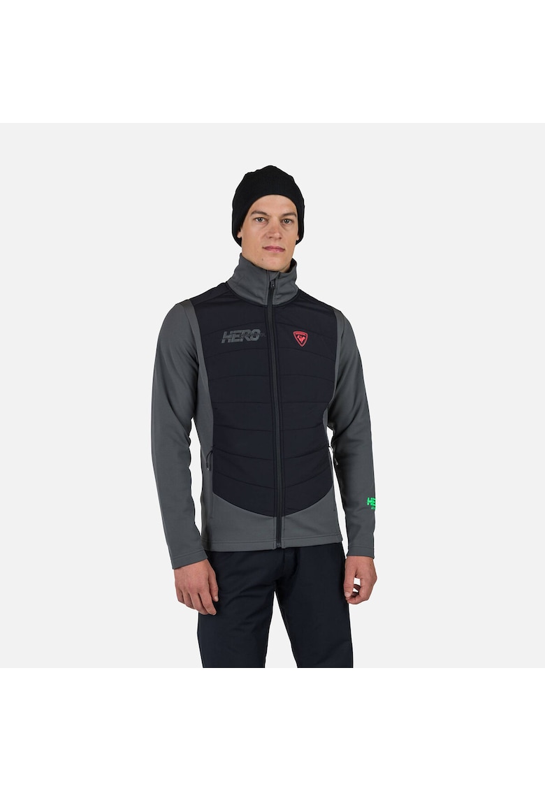 Мъжко яке New Hero Classique Hybrid - с цип - сиво - Сив Rossignol