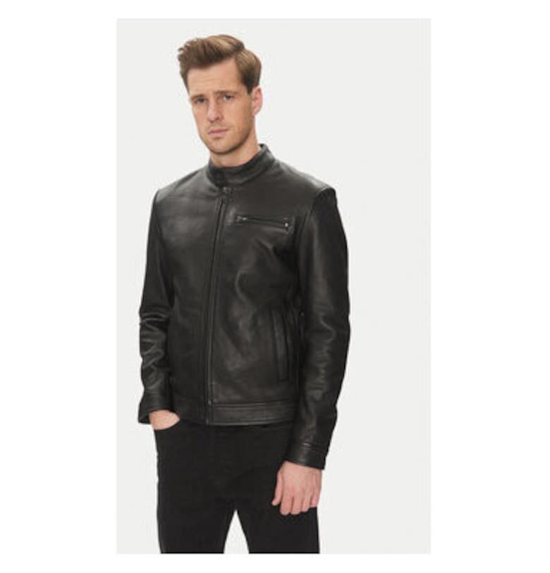 Мъжко яке  RETRO AG - Естествена кожа - Черно - Черен Serge Pariente
