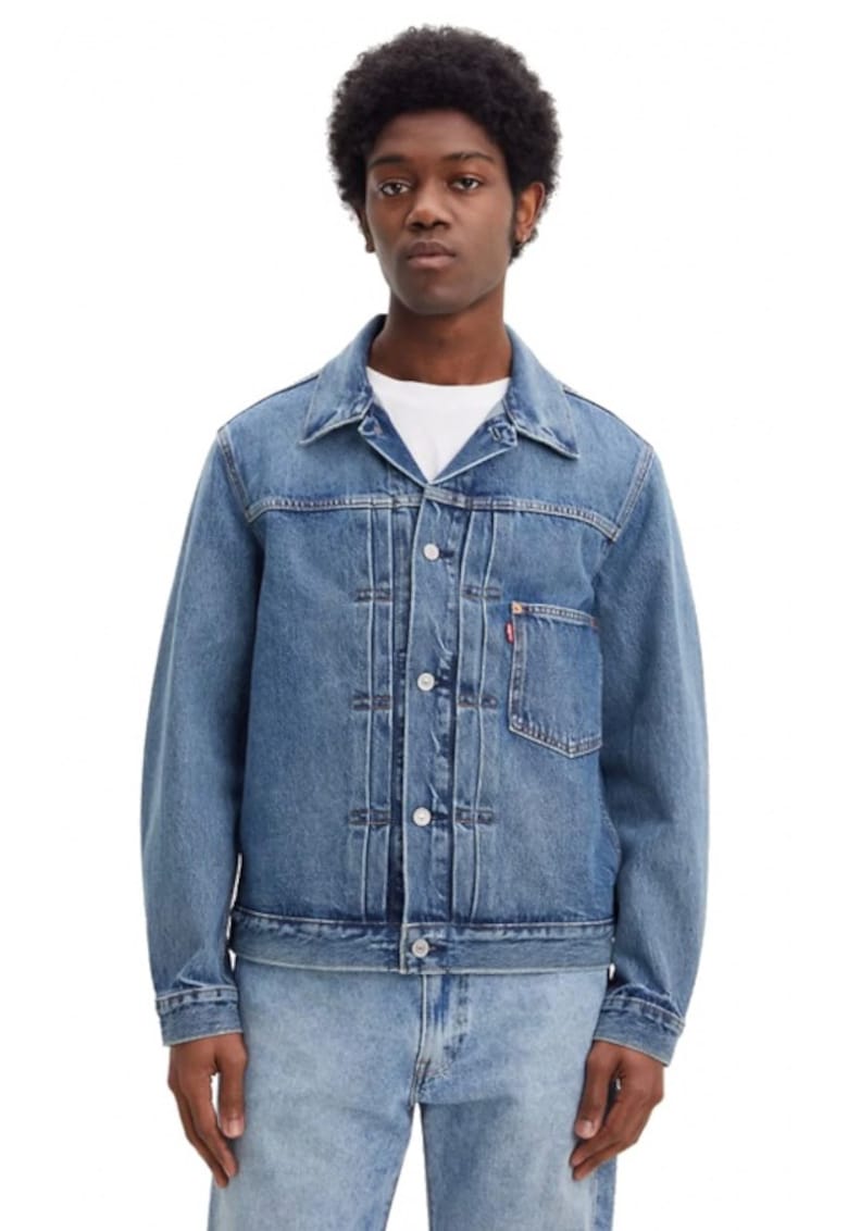 Мъжко яке Trucker Type I - памук - синьо - Син Levis