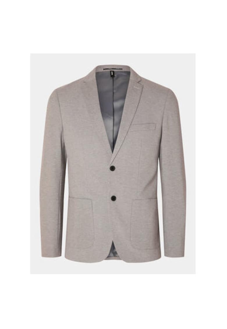 Мъжко яке - Вискоза - Сиво - Сив Selected Homme
