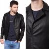 Мъжко яке -  модел от PU LEATHER - имитация на кожа - слим кройка - с цип - подходящо за студени дни и градски тоалети - размер XL - черно Wrangler