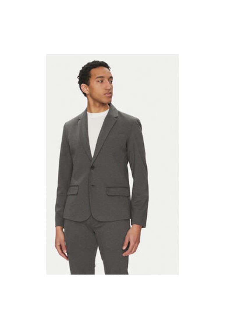 Мъжко яке от смесена материя - 20716657 - Полиестер/Вискоза - Сиво - Сив BLEND