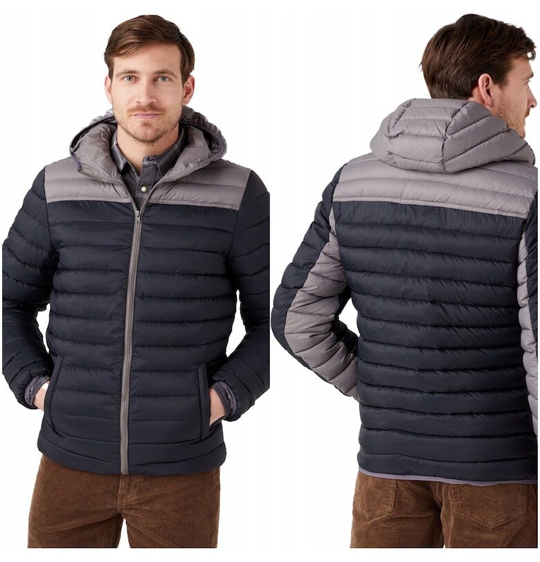 Мъжко яке -  пухено яке - стандартна кройка - цип - 100% полиамид - 2 джоба - топло - удобно - идеално за по-хладните дни - размер 4XL - черно/сиво Wrangler