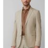 Мъжко яке с фин десен и кройка Regular Fit - Светлокафяв sOliver BLACK LABEL