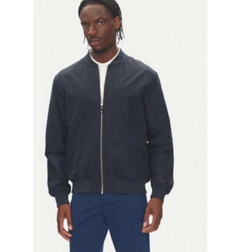 Мъжко яке -  тъмносиньо - рециклиран полиестер - памук LINDBERGH