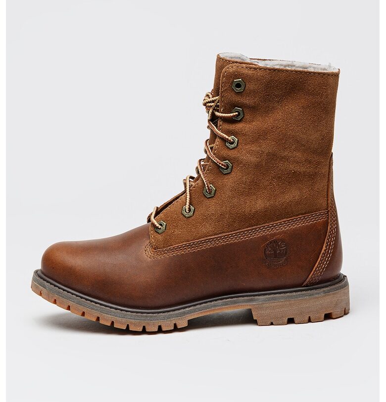 Непромокаеми боти от кожа с плюшена вата Timberland