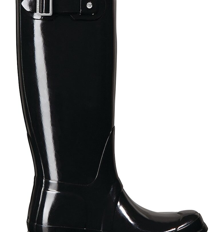 Непромокаеми гумени ботуши с лачен ефект Hunter