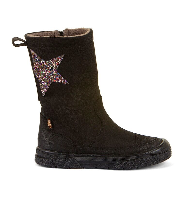 Непромокаеми кожени ботуши до средата на прасеца с декоративни камъни Froddo