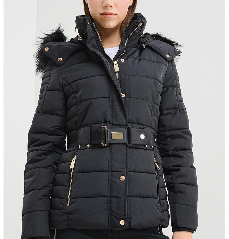 Непромокаемо ветроустойчиво зимно яке Blood с качулка - Златист/Черен Geographical Norway