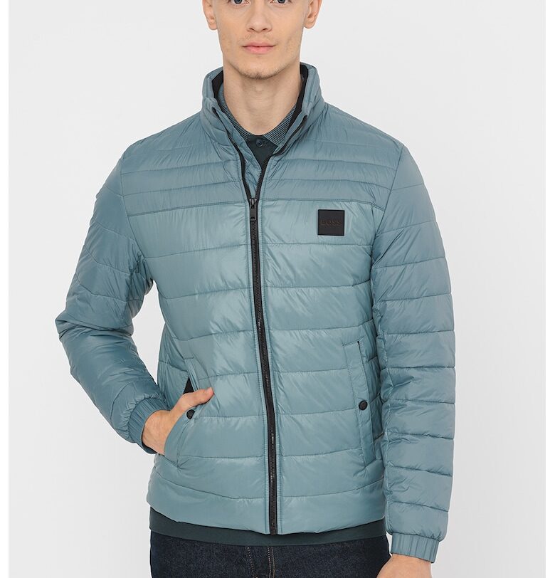 Непромокаемо зимно яке Oden с капитониран дизайн - Прашно синьо BOSS