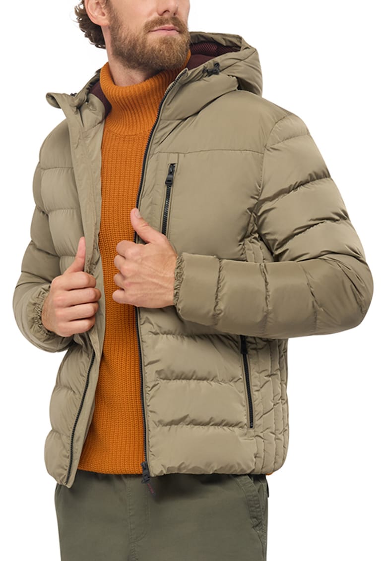 Непромокаемо зимно яке Snake с качулка - Камел Geox