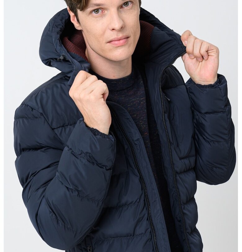 Непромокаемо зимно яке Snake с качулка - Ултрамарин синьо Geox