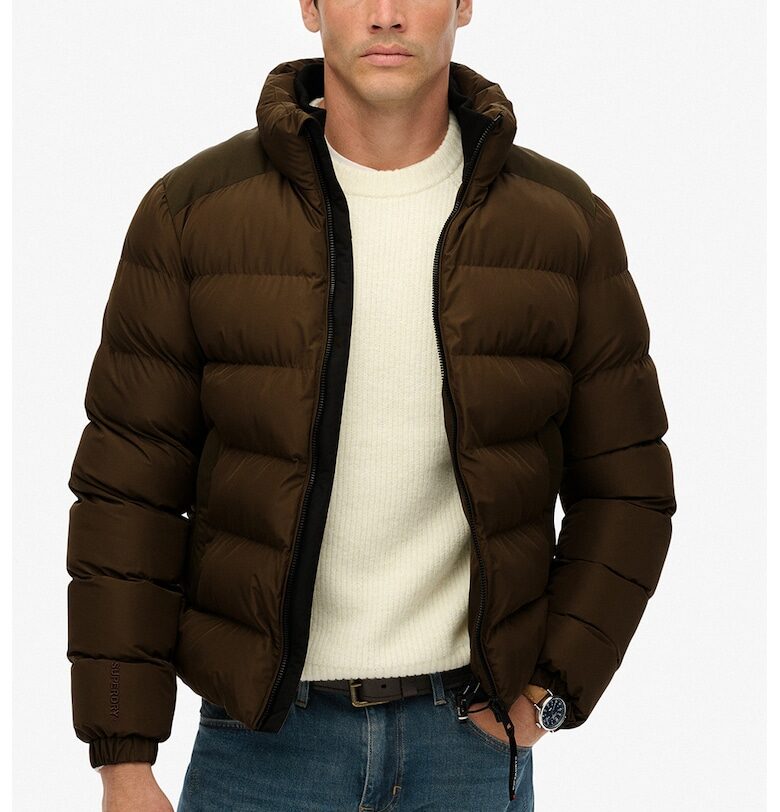 Непромокаемо зимно яке с вата - Кафяв Superdry  Co