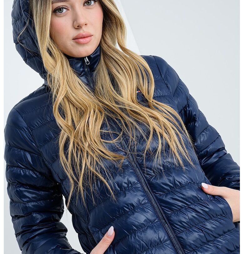 Непромокаемо зимно яке с цип - Тъмносин Tommy Hilfiger