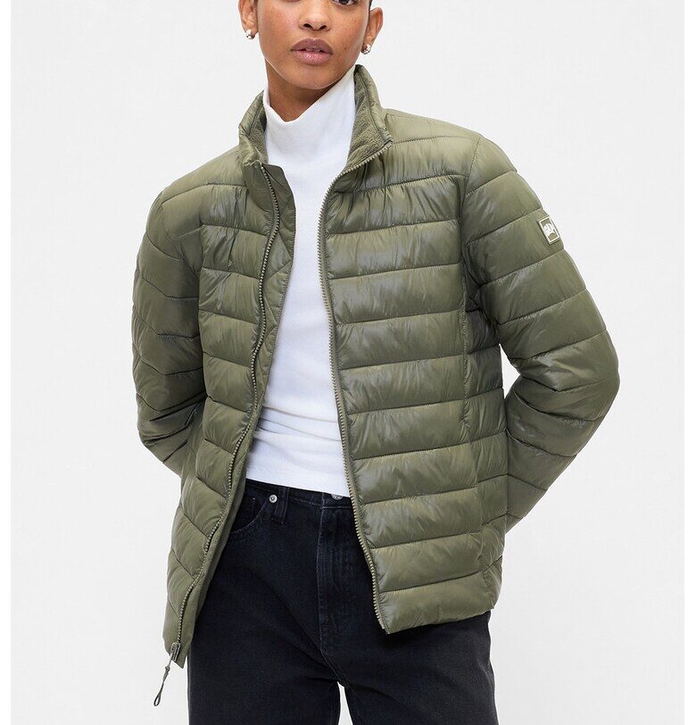 Непромокаемо зимно яке с яка - Аква зелено GAP