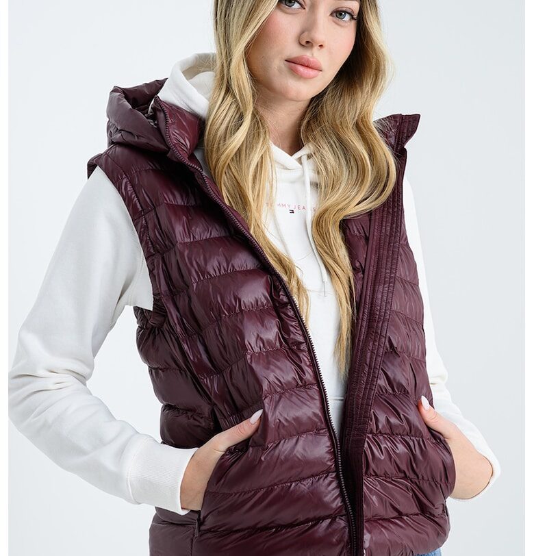 Непромокаемо капитонирано зимно яке - Бордо Tommy Hilfiger