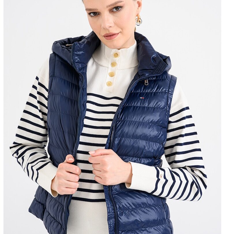 Непромокаемо капитонирано зимно яке - Тъмносин Tommy Hilfiger