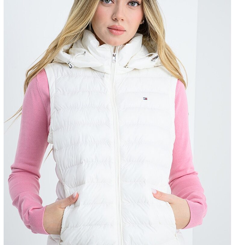 Непромокаемо капитонирано зимно яке - Мръснобял Tommy Hilfiger