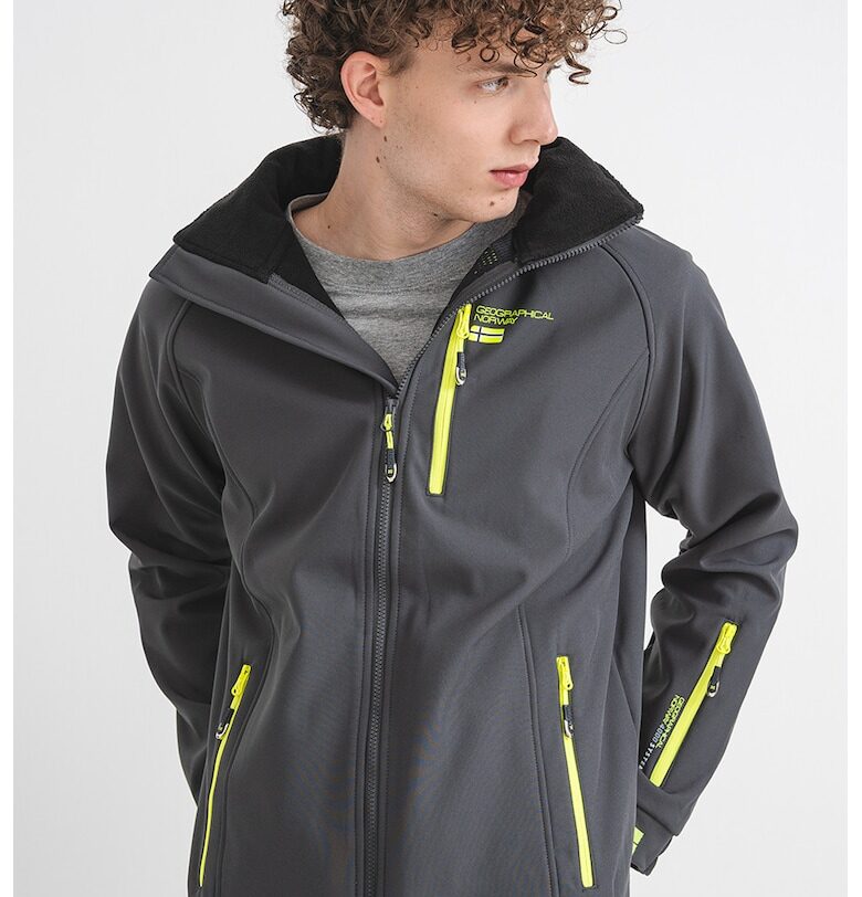 Непромокаемо яке Ritchone с отделяща се качулка - Лайм зелено/Tъмносив Geographical Norway