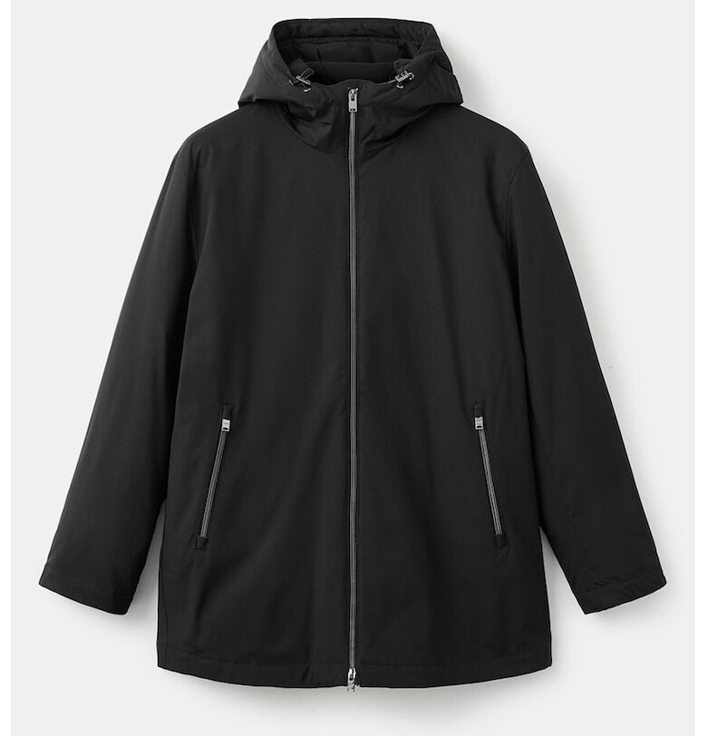 Непромокаемо яке с качулка - Черен Mango