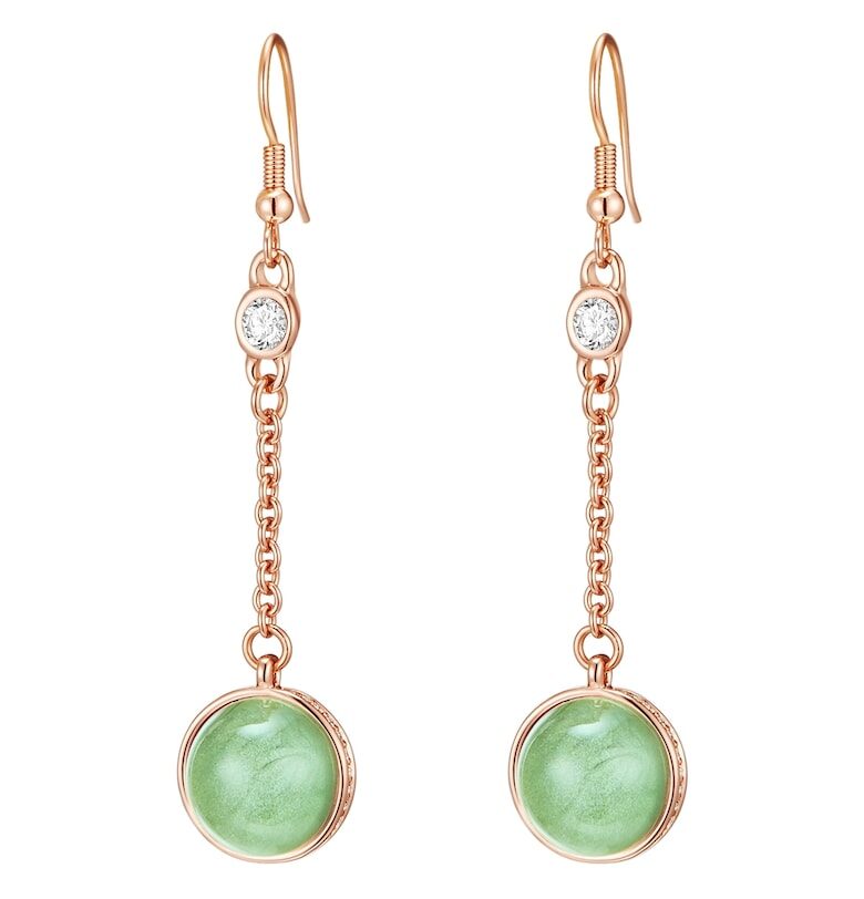 Обеци с 14К златно покритие с европейски кристали Lulu  Jane